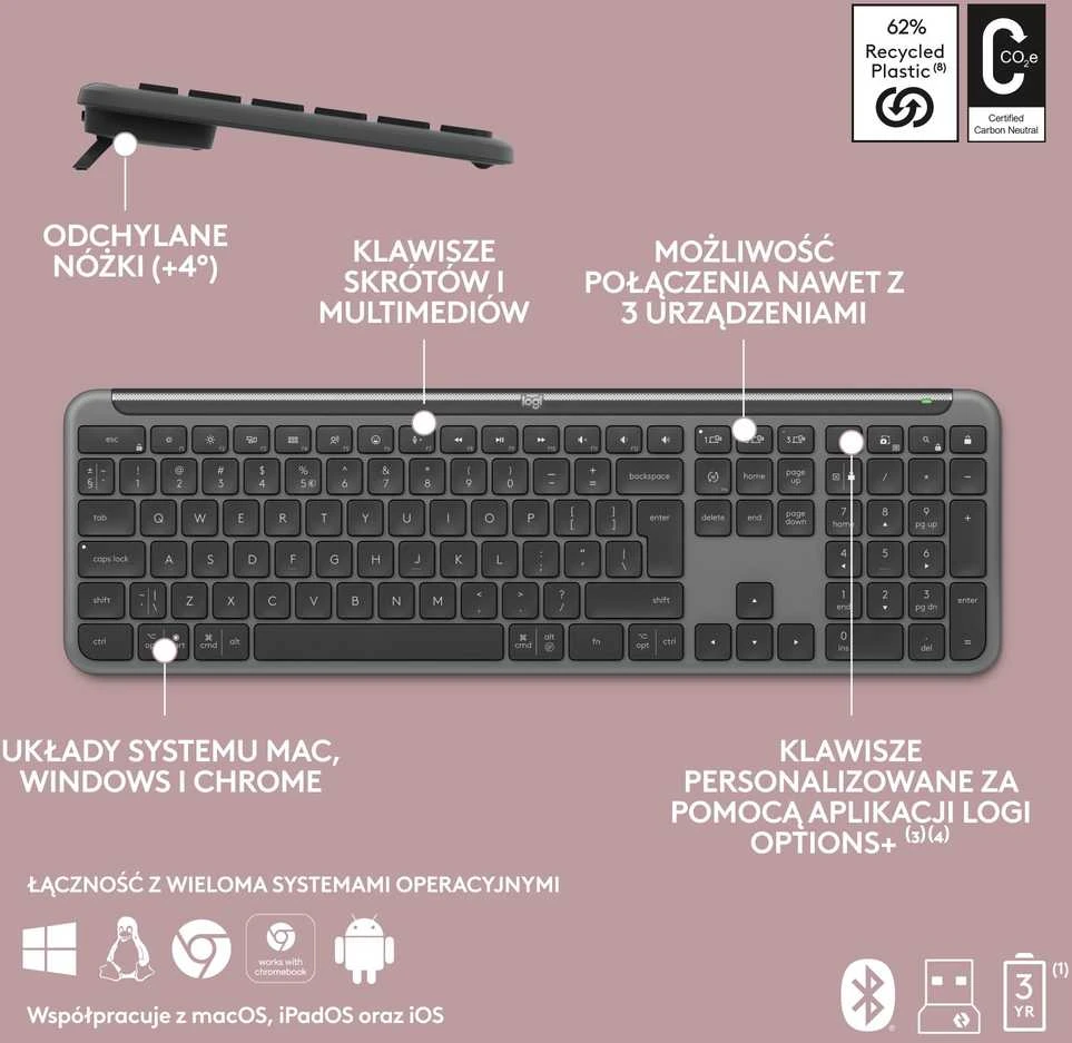 Klaviatūra ir pelė Logitech Signature Slim Combo MK950