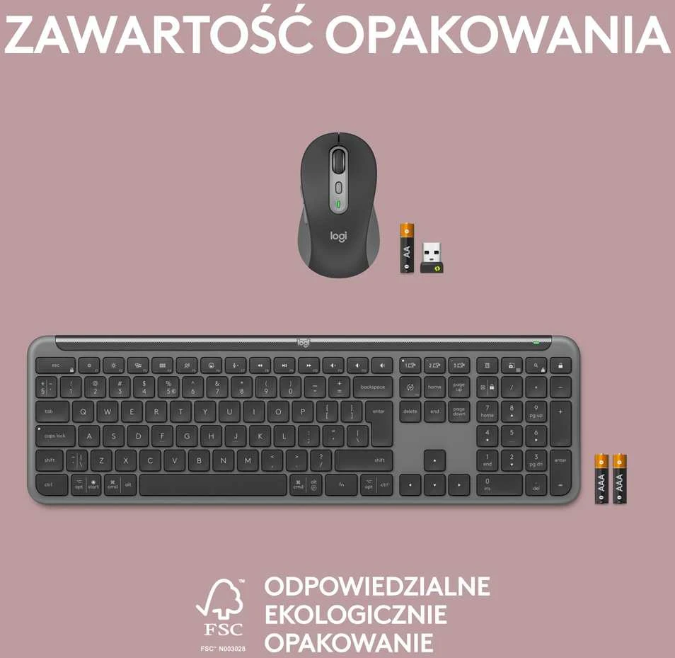 Klaviatūra ir pelė Logitech Signature Slim Combo MK950