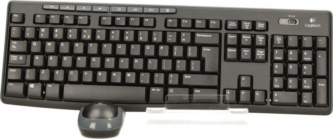Belaidis klaviatūros ir pelės rinkinys Logitech MK270, QWERTY išdėstymas