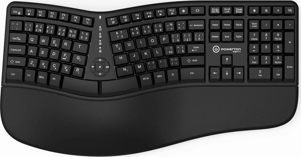 Powerton ERGO LANA ergonominė klaviatūra su laidine (USB) CZ/SK, pele