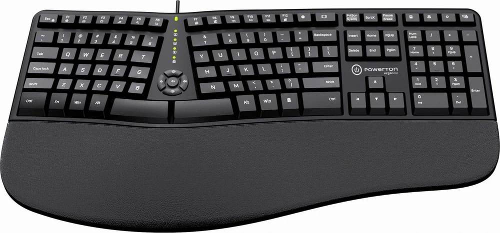 Powerton ERGO LANA ergonominė klaviatūra su laidine (USB) CZ/SK, pele