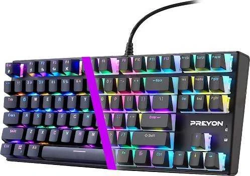 PREYON Brown Blitz Claw TKL laidinė mechaninė klaviatūra (US, Gateron Brown)