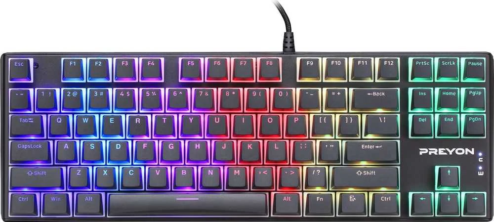 PREYON Brown Blitz Claw TKL laidinė mechaninė klaviatūra (US, Gateron Brown)