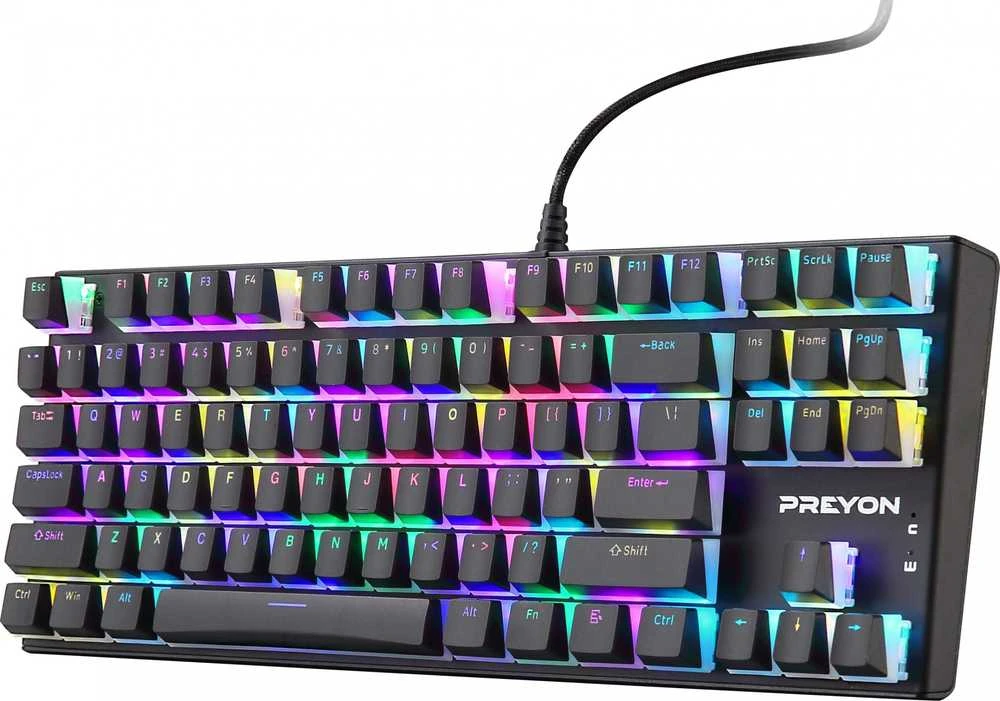 PREYON Brown Blitz Claw TKL laidinė mechaninė klaviatūra (US, Gateron Brown)