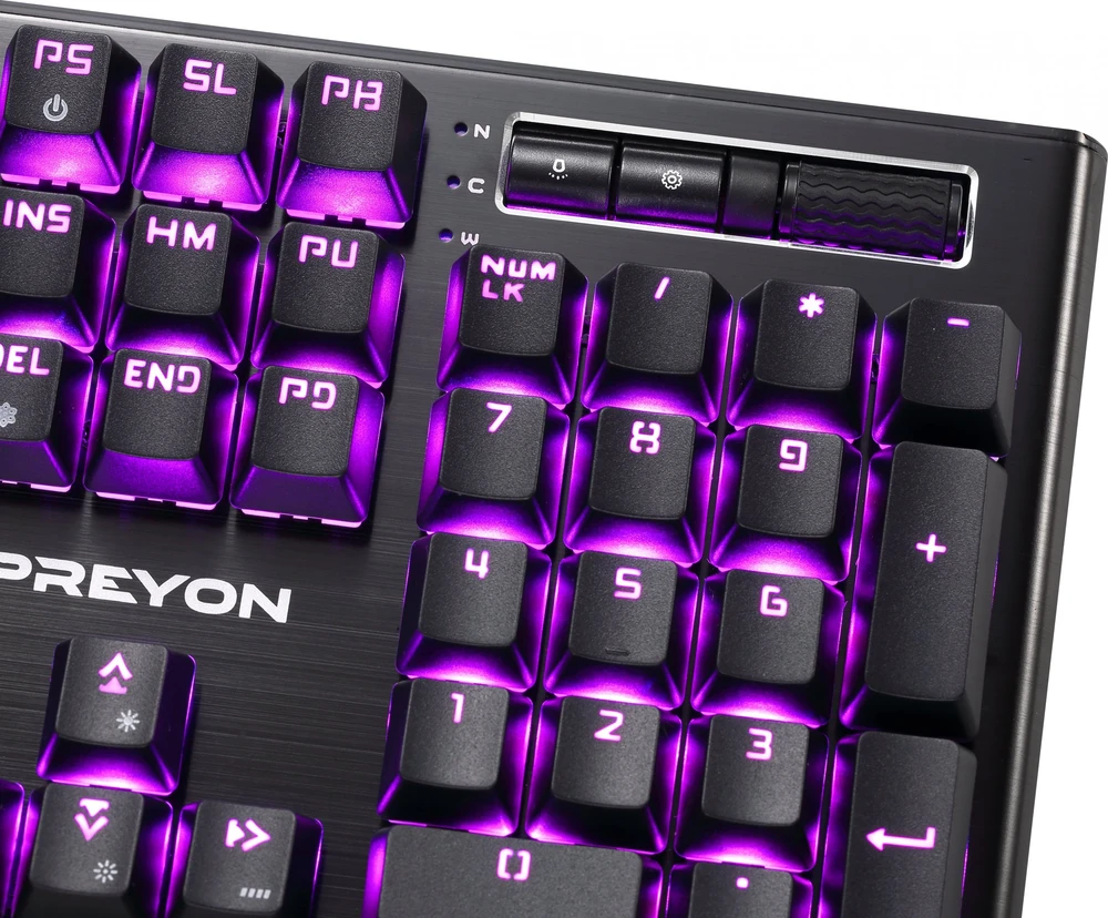 PREYON Long Claw Brown laidinė mechaninė klaviatūra (US, Gateron Brown)
