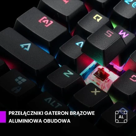 PREYON Long Claw Brown laidinė mechaninė klaviatūra (US, Gateron Brown)