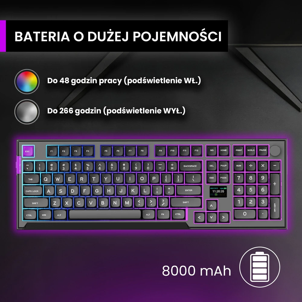 Klaviatūra PREYON Silent claw red Gateron Raudona Pro (PSCR105B)