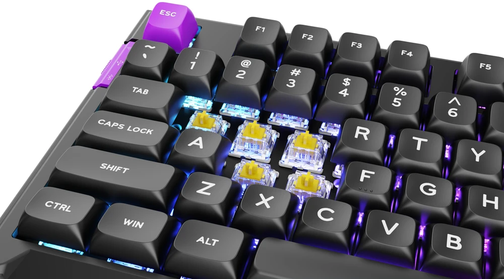 Klaviatūra PREYON Silent claw TKL geltona Gateron Geltona Pro (PCSTY85B)