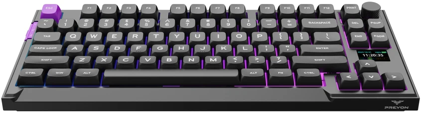 Klaviatūra PREYON Silent claw TKL raudona Gateron Raudona Pro (PSCTR85B)