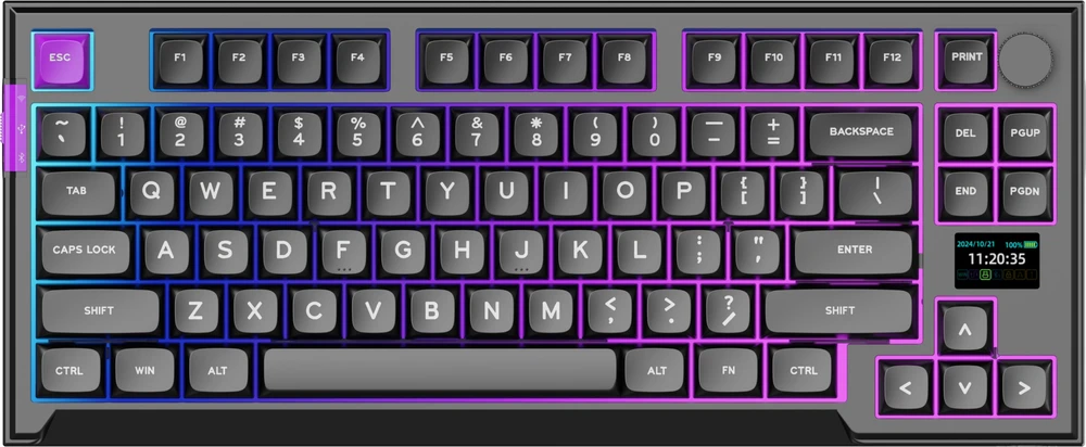Klaviatūra PREYON Silent claw TKL raudona Gateron Raudona Pro (PSCTR85B)