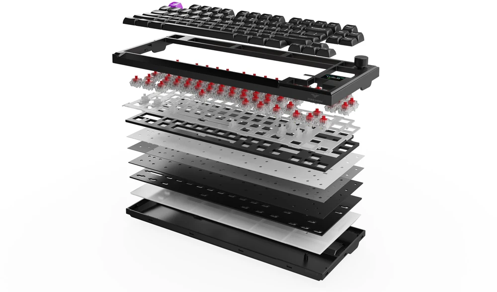 Klaviatūra PREYON Silent claw TKL raudona Gateron Raudona Pro (PSCTR85B)