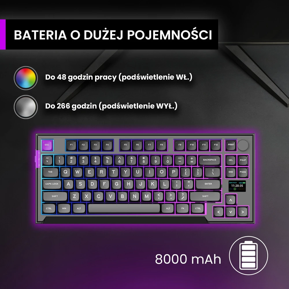 Klaviatūra PREYON Silent claw TKL raudona Gateron Brown Pro (PSCTB85B)