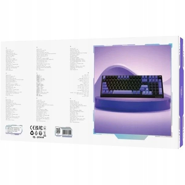 Klaviatūra PROOVE Belaidė klaviatūra žaidimams Gaming Slicker Special Edition juoda-violetinė (Proove)