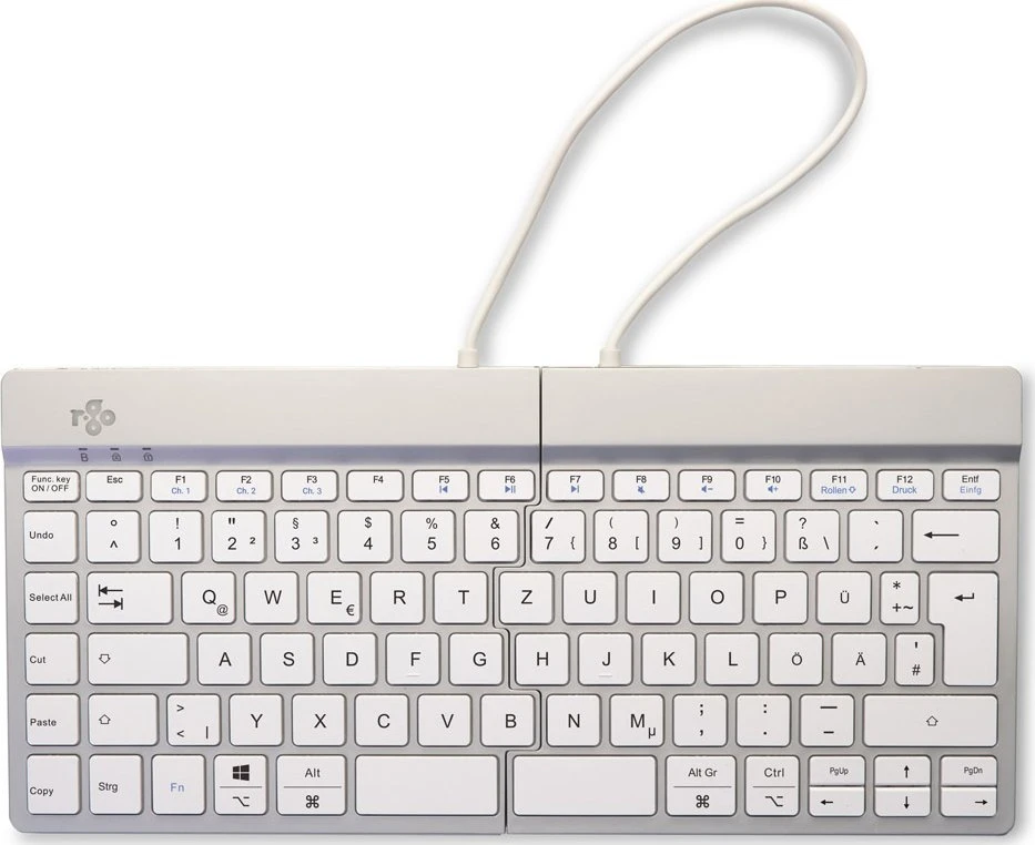 R Go Tools R-GO SPLIT BREAK ERGONOMIŠKAS - Klaviatūra QWERTZ (DE) BLUETOOTH W