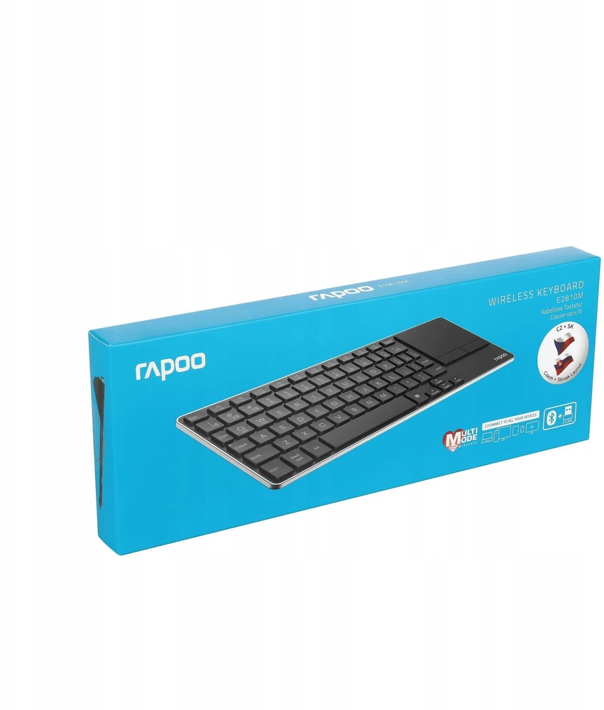 Klaviatūra Rapoo RAPOO Klaviatūra E2810M Belaidė 2.4GHz Bluetooth CZ/SK juoda