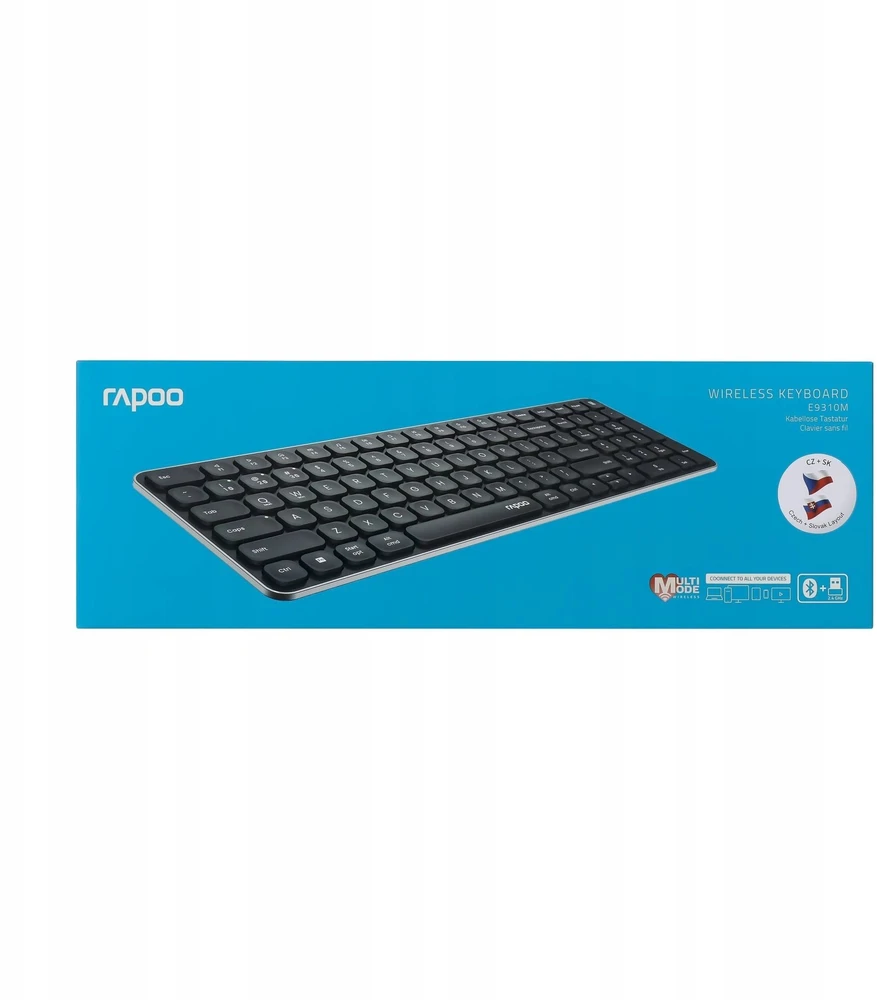 Klaviatūra Rapoo RAPOO Klaviatūra E9310M Belaidė 2.4GHz Bluetooth CZ/SK juoda