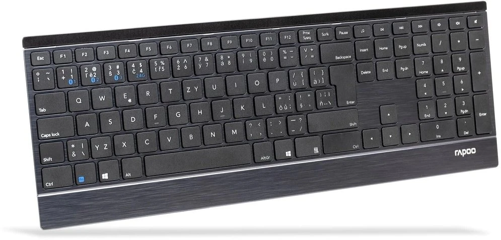 Klaviatūra Rapoo E9500M Multi-mode Wireless Ultra-slim