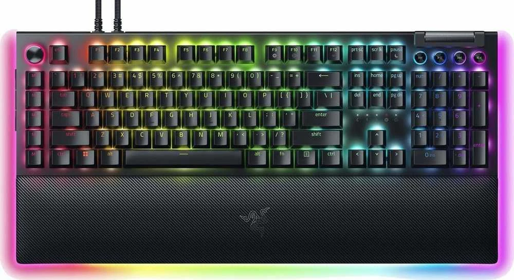 RAZER BlackWidow V4 Pro laidinė mechaninė klaviatūra (Geltona switch, US)