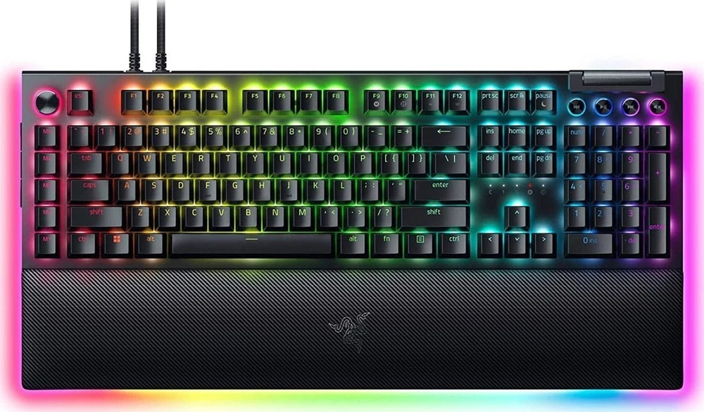 Razer BlackWidow V4 Pro Klaviatūra žaidimams, Žalias Switch, USB, DE išdėstymas