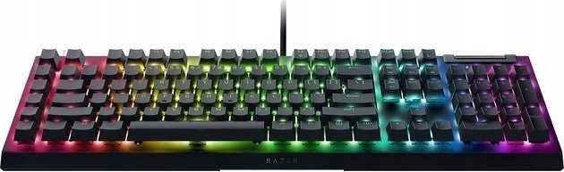 Razer BlackWidow V4 X Gaming -klaviatūra, Full Size, RGB - Žalias Switches, ISO (DE)