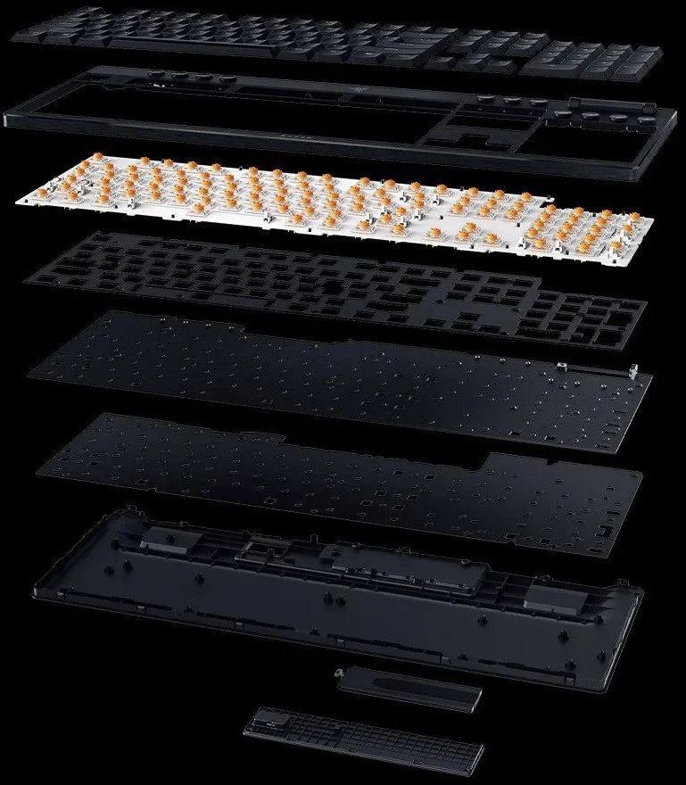 Razer | BlackWidow V4 Low-Profile HyperSpeed | Klaviatūra | Wireless | US | Bluetooth | Žalias Switches | Juodas