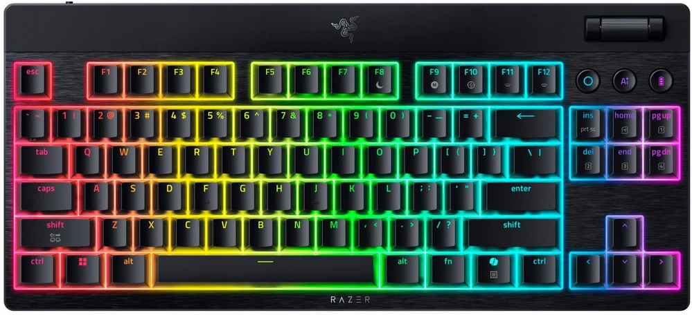 Klaviatūra žaidimams Razer BlackWidow V4 HyperSpeed TKL Razer Oranžinis (tactile) belaidė mechaninė su pašvietimu juoda