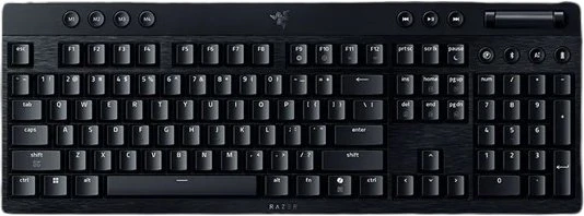 Oranžinis Razer BlackWidow V4 Low-Profile Hyperspeed, Gaming-klaviatūra - juodas, DE-išdėstymas, Razer Low-Profile oranžinis