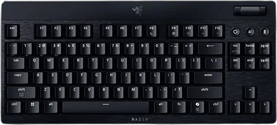 Oranžinis Razer BlackWidow V4 Low-Profile TKL HyperSpeed, Gaming-klaviatūra - juodas, DE-išdėstymas, Razer Low-Profile oranžinis