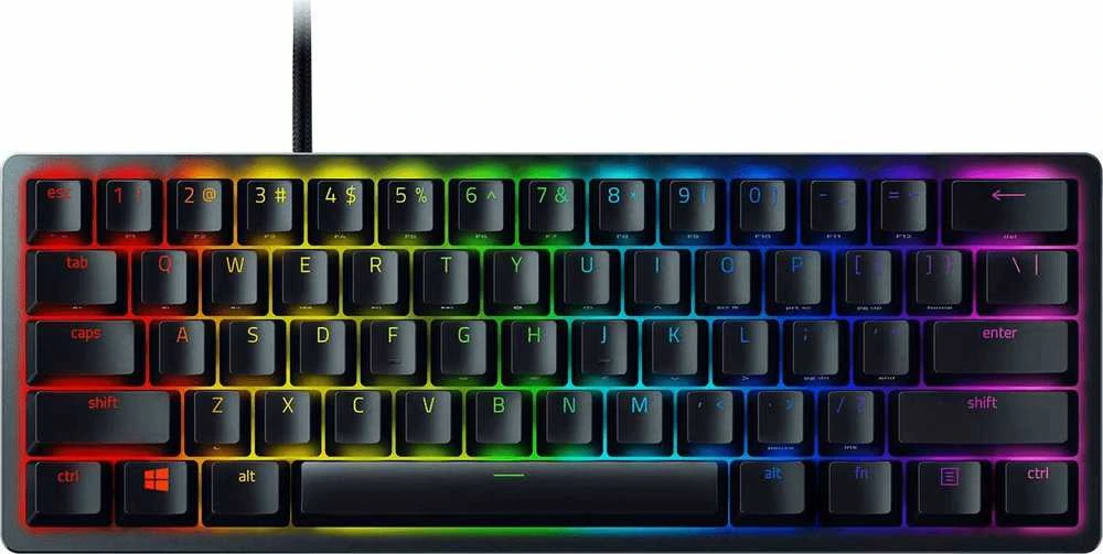 60% Mechaninė Žaidimų klaviatūra Razer Huntsman Mini Mercury Edition, Raudona Switch, RU išdėstymas
