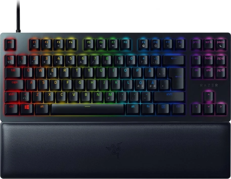 Razer Huntsman V2 Tenkeyless, Optinė Klaviatūra žaidimams, RGB LED pašvietimas, Nordic išdėstymas, Linear Red Switch