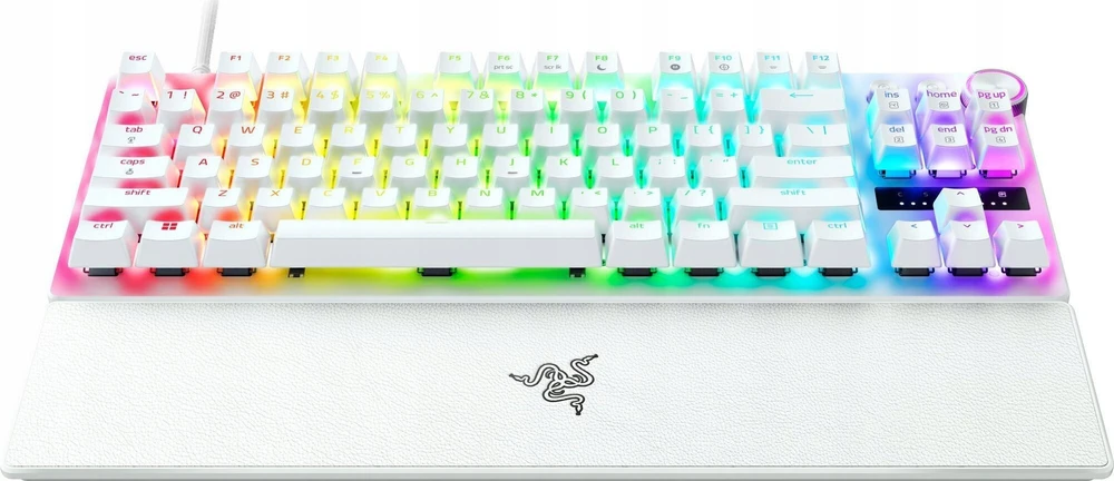 Klaviatūra žaidimams Razer Huntsman V3 Pro Razer Analog Optical (Gen 2) su laidu optyczno-analogowa su pašvietimu balta