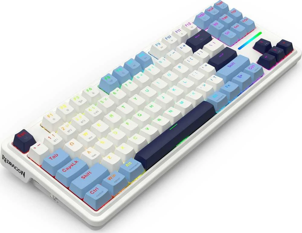 Klaviatūra žaidimams Redragon K728 Leopard L belaidė mechaninė su pašvietimu balta
