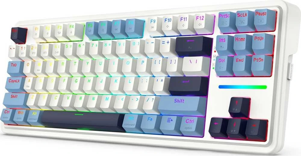 Klaviatūra žaidimams Redragon K728 Leopard L belaidė mechaninė su pašvietimu balta