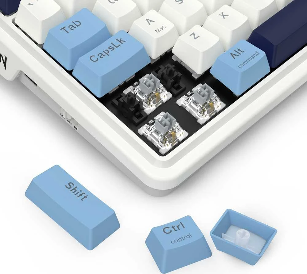 Klaviatūra žaidimams Redragon K728 Leopard L belaidė mechaninė su pašvietimu balta