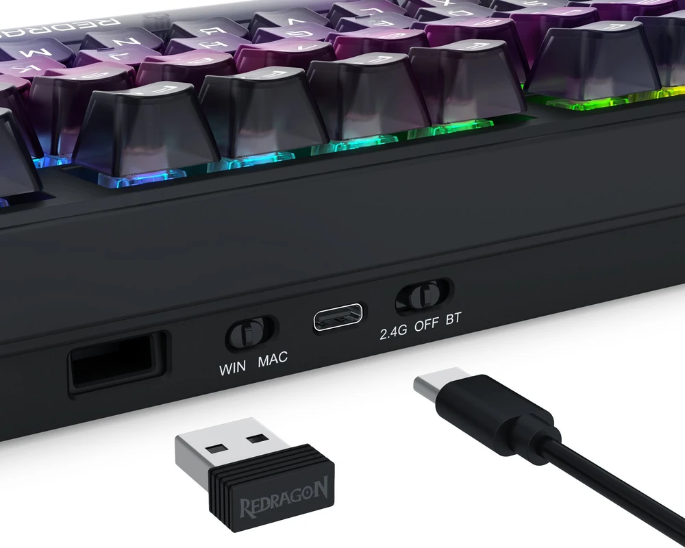 Klaviatūra žaidimams Redragon Bartlett Magnetic Redragon Next-GEN UltraMag belaidė magnetyczna su pašvietimu juoda