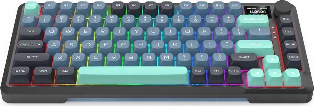 Klaviatūra žaidimams Redragon Behemoth K724GBG-RGB-PRO Mint Mambo belaidė mechaninė su pašvietimu pilka