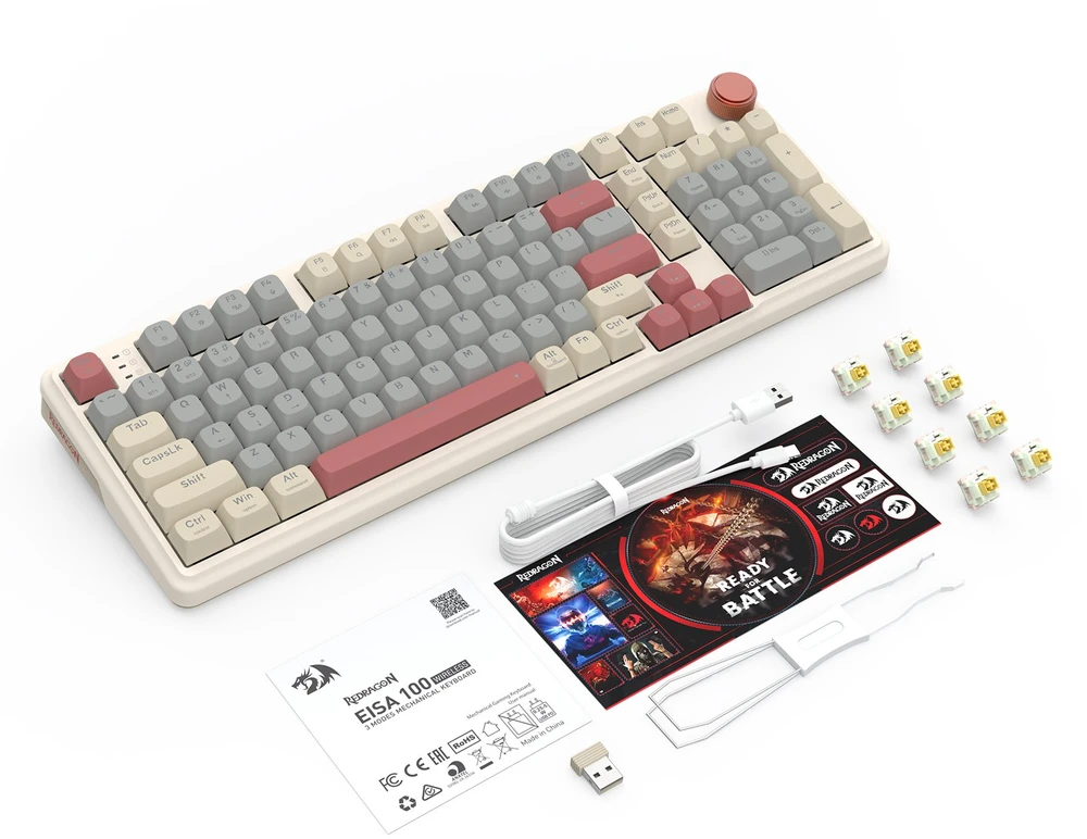 Klaviatūra žaidimams Redragon K768WGR-WL EISA 100