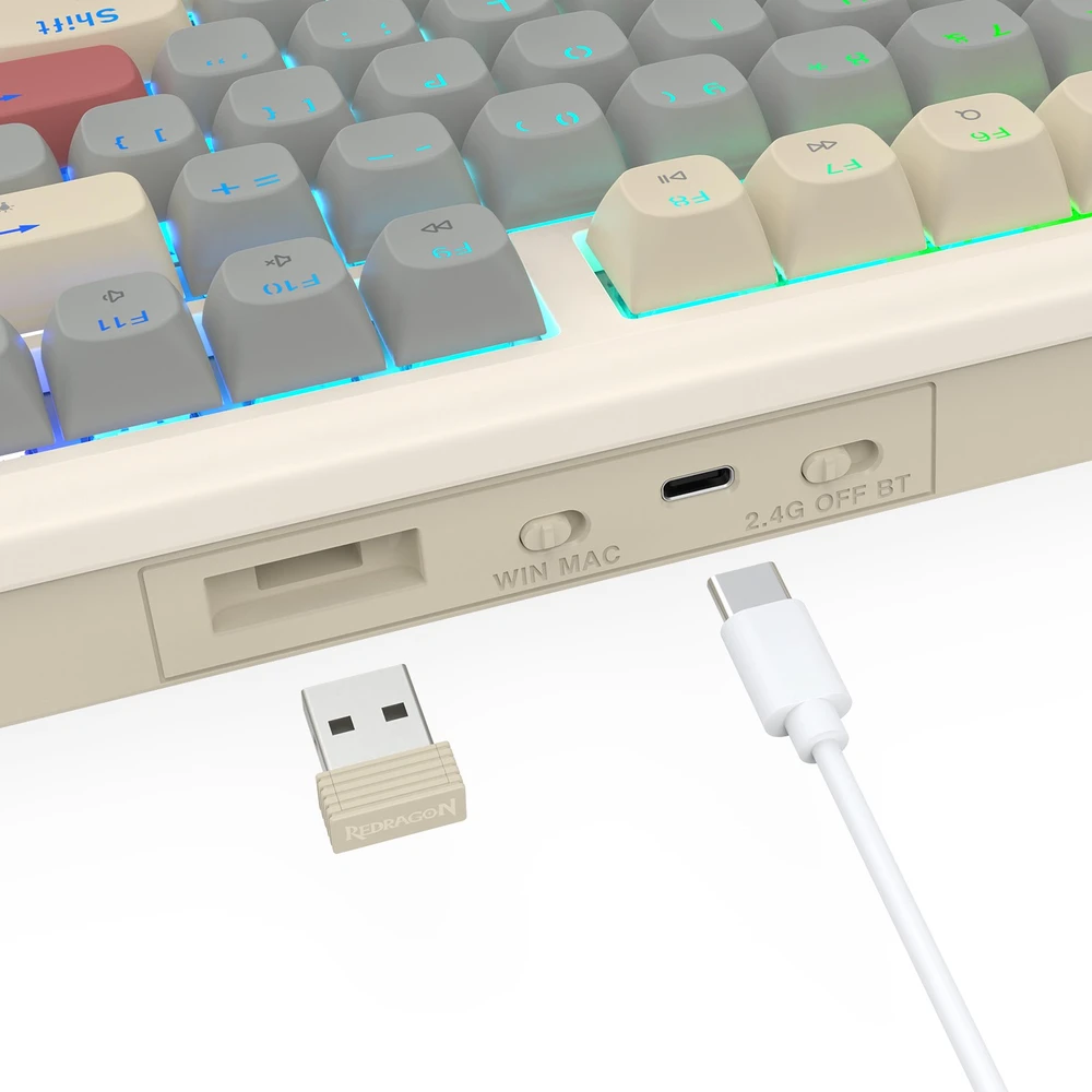 Klaviatūra žaidimams Redragon K768WGR-WL EISA 100