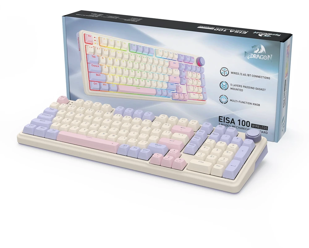 Klaviatūra žaidimams Redragon K768VI-WL EISA 100