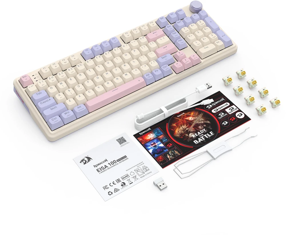 Klaviatūra žaidimams Redragon K768VI-WL EISA 100