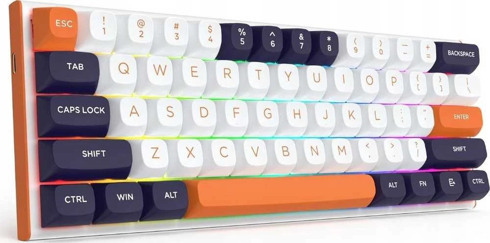 Klaviatūra žaidimams Redragon K683WBO-RGB-M FIDD su laidu magnetyczno-mechaninė su pašvietimu balta ir-juoda