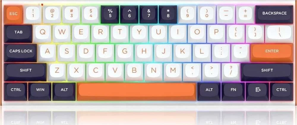 Klaviatūra žaidimams Redragon K683WBO-RGB-M FIDD su laidu magnetyczno-mechaninė su pašvietimu balta ir-juoda