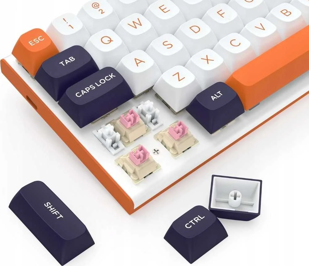 Klaviatūra žaidimams Redragon K683WBO-RGB-M FIDD su laidu magnetyczno-mechaninė su pašvietimu balta ir-juoda