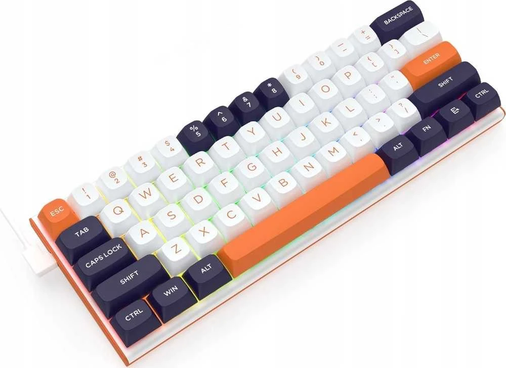 Klaviatūra žaidimams Redragon K683WBO-RGB-M FIDD su laidu magnetyczno-mechaninė su pašvietimu balta ir-juoda