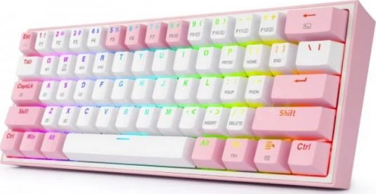Klaviatūra žaidimams Redragon Fizz Pro K616 Redragon Mechaninė Raudona Switches belaidė mechaninė su pašvietimu balta