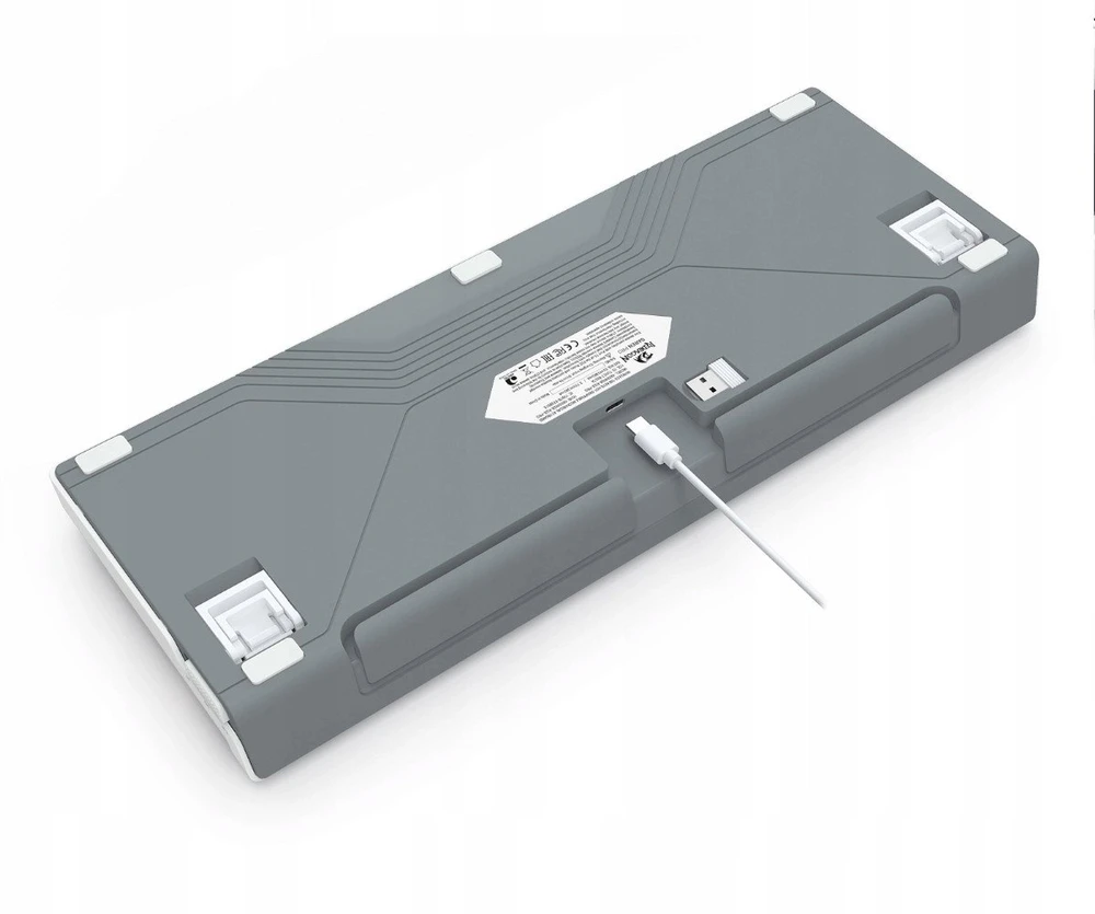 Klaviatūra žaidimams Redragon Garen Pro Manbo Linear Switch belaidė mechaninė su pašvietimu balta ir-pilka
