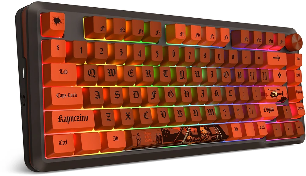 Klaviatūra žaidimams Redragon K4PUC21N0 PRO Lion Linear belaidė mechaninė su pašvietimu raudona