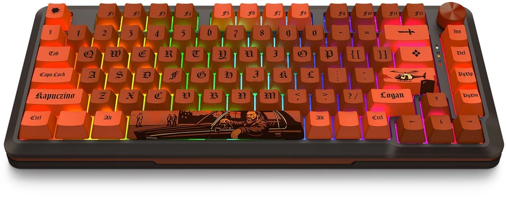 Klaviatūra žaidimams Redragon K4PUC21N0 PRO Lion Linear belaidė mechaninė su pašvietimu raudona