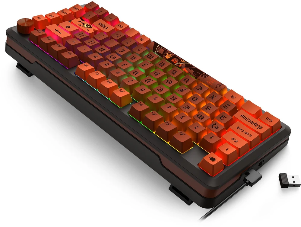 Klaviatūra žaidimams Redragon K4PUC21N0 PRO Lion Linear belaidė mechaninė su pašvietimu raudona