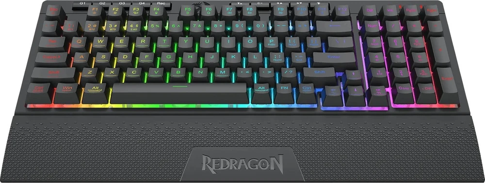 Klaviatūra žaidimams Redragon Shiva 98 K515-RGB su laidu membraninė su pašvietimu juoda